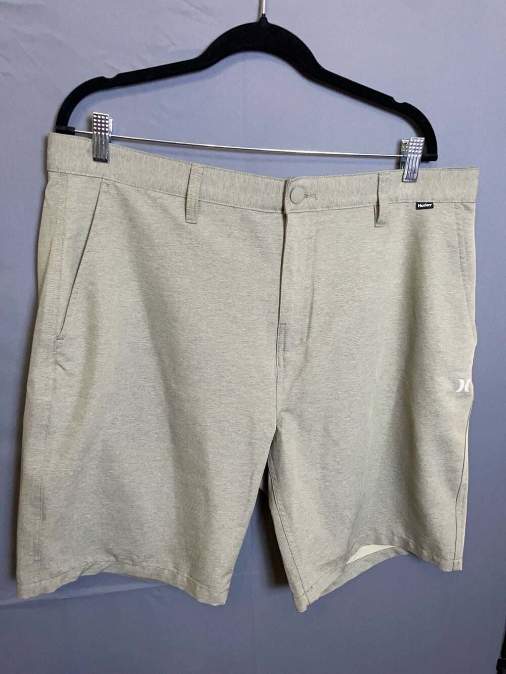 Hurley Hybrid Spacedye Walk Shorts Men's 36 Sage Green Stretch Bermuda